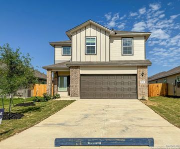 New construction Single-Family house 15546 Mint Patch Meadow, Von Ormy, TX 78073 Emma- photo 0