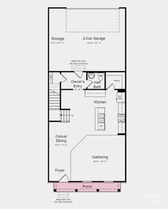 First Floor Plan -  Structural options added include: double recessed niche in primary shower