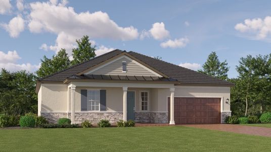 New construction Single-Family house 9622 Minnow Ray Dr, Land O' Lakes, FL 34638 Argent II- photo 0