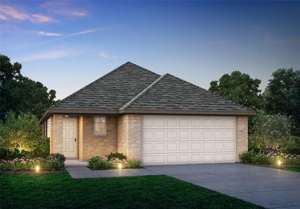 New construction Single-Family house 16815 Bristle Cone Way, Grangerland, TX 77302 Wildflower- photo 0