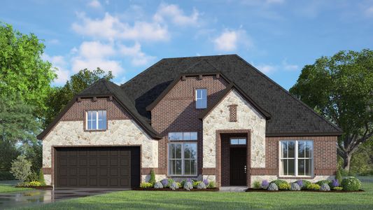 Elevation C with Stone | Concept 2464 at Mockingbird Hills in Joshua, TX by Landsea Homes