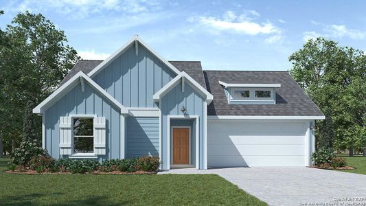 New construction Single-Family house 421 Wirecrested Drive, Lockhart, TX 78644 The Ashburn- photo 0