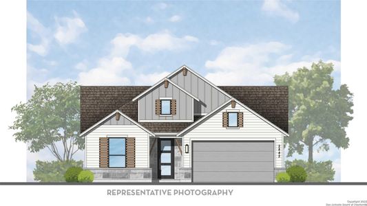 New construction Single-Family house 12221 Moon Pool, Schertz, TX 78154 VanGogh Plan- photo 0