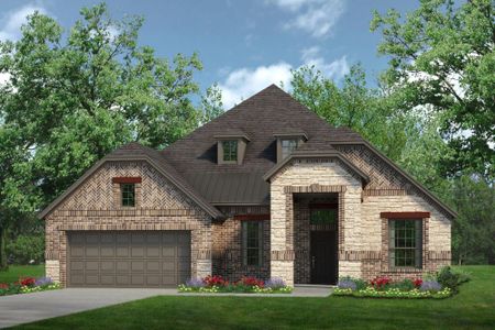 Elevation D with Stone | Concept 2533 at Mockingbird Hills in Joshua, TX by Landsea Homes