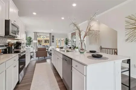 New construction Townhouse house 3432 Nectarine Ln, Peachtree Corners, GA 30092 plan Rutherford - image