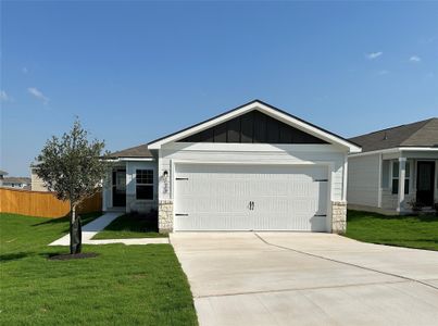 New construction Single-Family house 18308 Stellers Sea St, Elgin, TX 78621 Acorn- photo 0 0