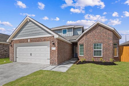 New construction Single-Family house 405 Lynn Lotus Dr, Katy, TX 77493 Woods- photo 0