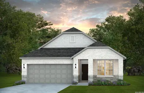 New construction Single-Family house 12421 Pottsboro, San Antonio, TX 78253 plan Oakmont - image