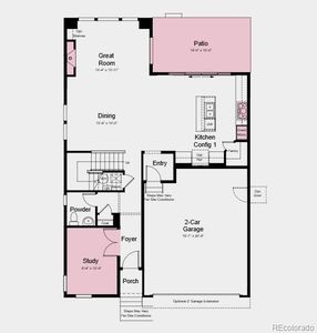 Structural options added include: outdoor patio, sliding glass door to patio, study, fireplace.