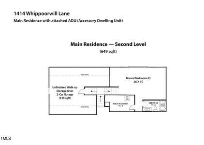 Floor Plan for 2nd Level