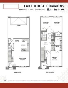 Our Hampton plan offers a wonderful main level open concept design with spacious private spaces upstairs.