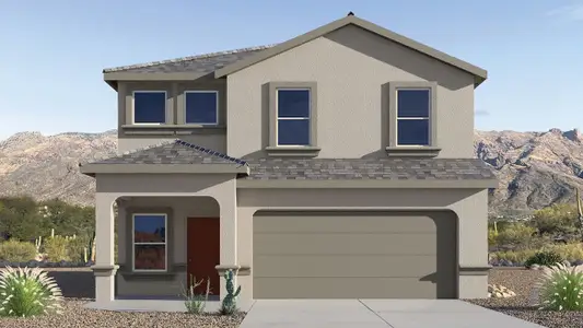New construction Single-Family house 10023 N Cascalote Ln, Marana, AZ 85653 plan Madison - image