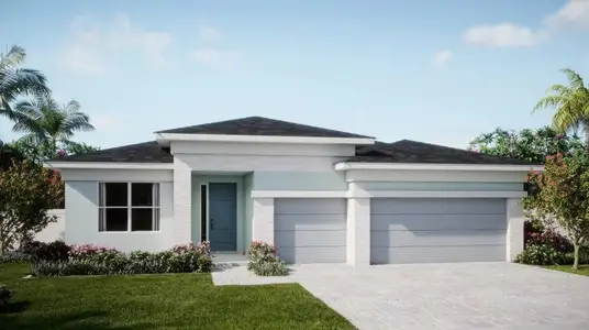 New construction Single-Family house 19225 Wood Stork Wy, Loxahatchee, FL 33470 plan Basil - image
