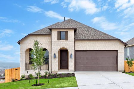 New construction Single-Family house 22809 Golden Daisy Ln, Lago Vista, TX 78645 Amberley Plan- photo 0