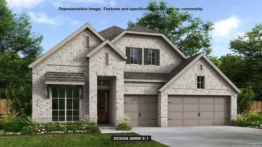 New construction Single-Family house 3629 Agarita Pass, Bulverde, TX 78163 plan 2695W - image