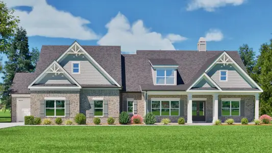 New construction Single-Family house 613 Shepherds Xing, Oxford, GA 30054 plan (GA) Bentley A.3 3 Side Entry - image