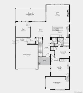 Structural options added include: sliding glass doors to outdoor living, fireplace, shower and freestanding tub in owner's bath.