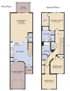 Floor Plan - Floor One and Floor Two