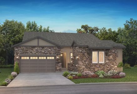 New construction Single-Family house 7254 Timberstone St, Castle Pines, CO 80108 plan 5082 Homestead Elevation B - Colorado Ranch - image
