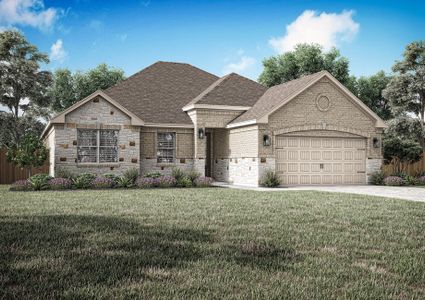 New construction Single-Family house 101 W Luna Blue Ln, Jarrell, TX 76537 plan Harris - image