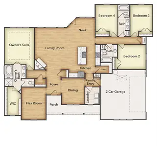 New construction Single-Family house 2472 Blackjack Oak Rd, Oak Ridge, TX 75161 plan Colorado II - image