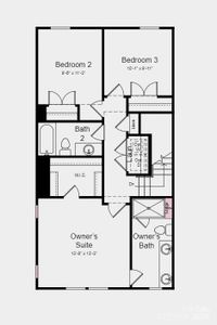 Floor Plan - Structural Option Added: Ledge to owner's bath shower.