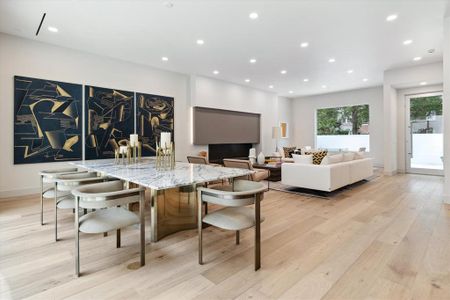 Elegant living area with abundant natural light and modern design.