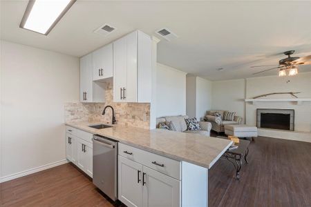 Kitchen and living area