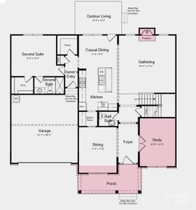 Structural options added include: study, fireplace, tray ceiling at primary suite.