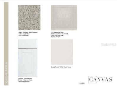 Design Selections. Home is under construction and selections are subject to change.