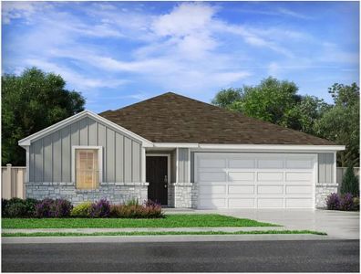 New construction Single-Family house 317 Gristmill Rd, Burnet, TX 78611 plan The Oleander (401) - image