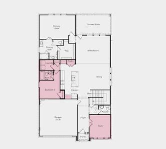 Structural options added include: Study in place of flex, bedroom 5 and bath 4 in place of tandem garage.