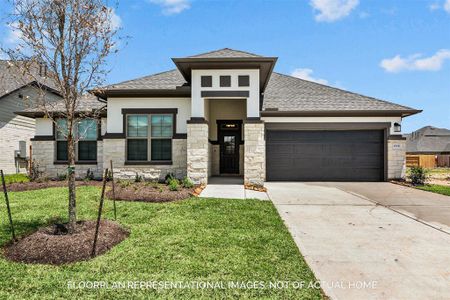 New construction Single-Family house 8311 Oceanmist Cove Dr, Cypress, TX 77433 Sabine - 50' Premier Smart Series- photo 0