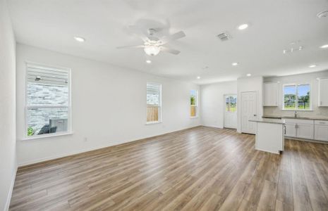 Spacious gathering room *real home pictured