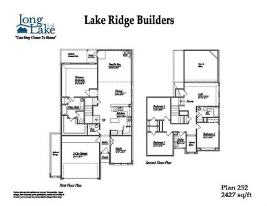 Plan 252 features 4 bedrooms, 2 full baths, 1 half bath and over 2,400 square feet of living space.