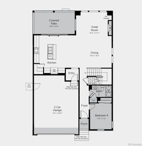 Structural options added include: first floor guest suite with full bath, covered outdoor living, fireplace, 2' garage extension.