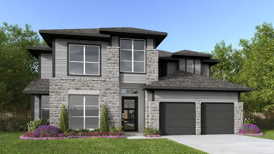 New construction Single-Family house 1779 El Pino St, Todd Mission, TX 77316 plan 3095C - image