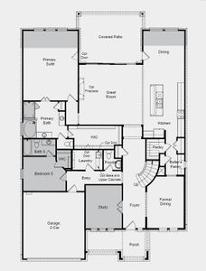 Structural options include: gourmet kitchen, shower bath 5, bed 5 and bath 5 in lieu of tandem garage, 15' x 8' panel sliding door, lifestyle space, drop in tub at owner's bath, and study in lieu of flex.