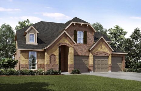 Elevation B with Stone | Concept 3015 at Silo Mills - Signature Series in Joshua, TX by Landsea Homes