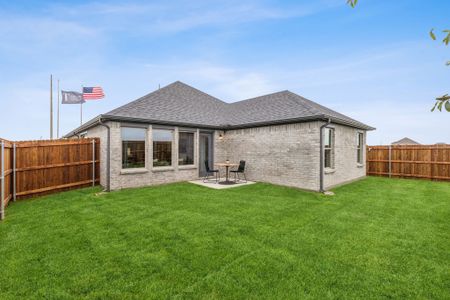 Patio in the Turquoise home plan by Trophy Signature Homes – REPRESENTATIVE PHOTO