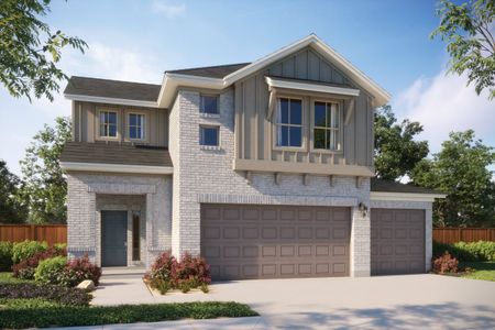 New construction Single-Family house 122 Dogvane Cir, Kyle, TX 78640 plan Conchos - 3 Car - image