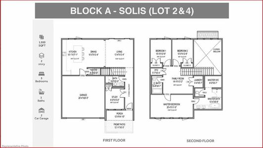 New construction Townhouse house 1428 Mars Lander Ln, Wylie, TX 75098 plan Solis - image