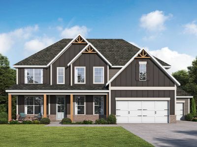 New construction Single-Family house 2607 Parkside Wy, Gainesville, GA 30507 plan Wesley 3-Car - image