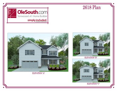 New construction Single-Family house 501 Silverhill Dr, Murfreesboro, TN 37129 plan 2618 Elevation ABC - image