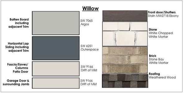 Willow - Actual Exterior Color Selection