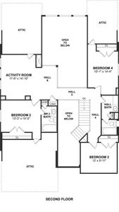 The Walton II floor plan by K. Hovnanian® Homes. 2nd Floor shown. *Prices, plans, dimensions, features, specifications, materials, and availability of homes or communities are subject to change without notice or obligation.