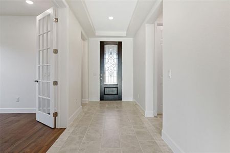 The foyer and gorgeous front door!