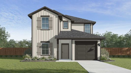 New construction Single-Family house 195 Orange Flame Blvd, Kyle, TX 78640 plan The Violet - image