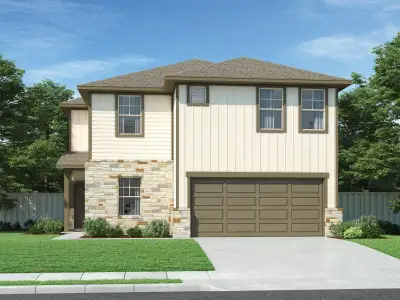 New construction Single-Family house 129 Honey Bee Rd, Jarrell, TX 76537 plan The Channing (850) - image
