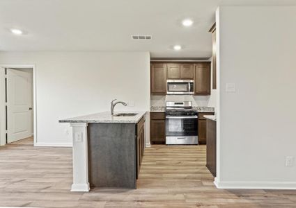 The kitchen of the Rio Grande has energy-efficient appliances.